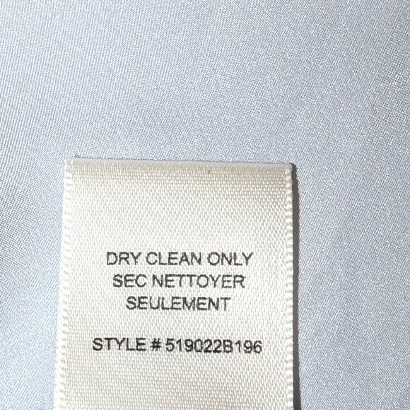 TAILORED Rebecca Taylor	| Icy Blue Long Sleeve Charmeuse Silk Blouse | Size 0 - Picture 11 of 11